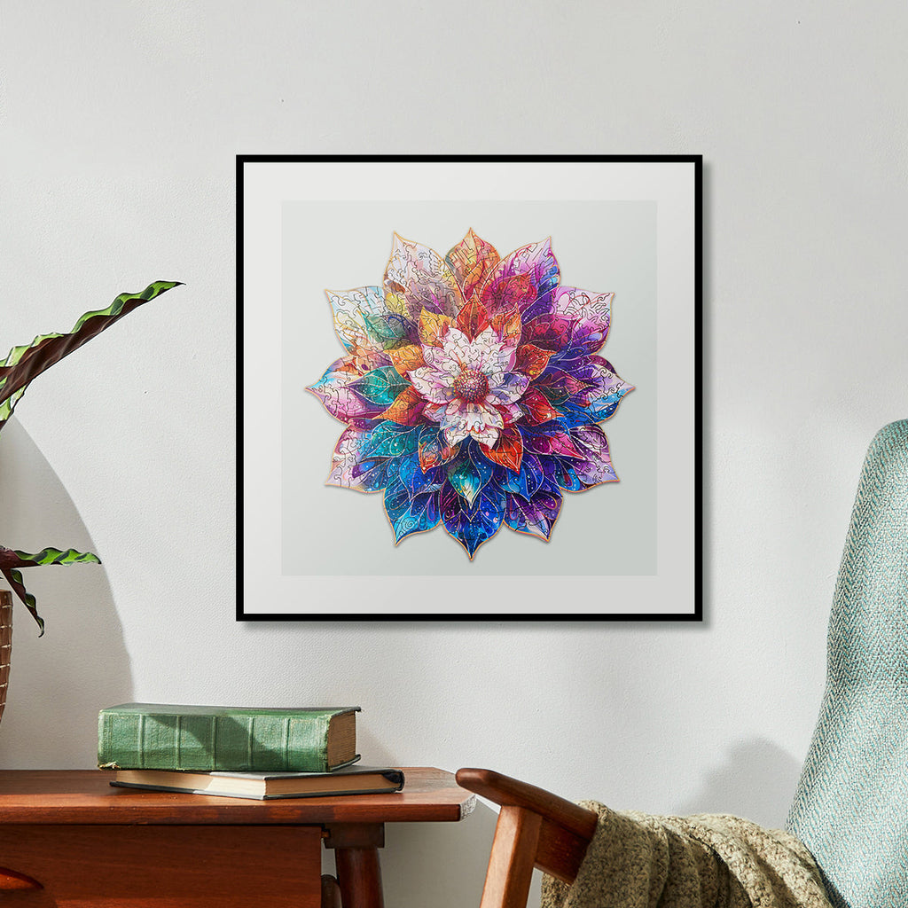 Rowood Wooden Jigsaw Puzzle - Mystic Mandala  Flower