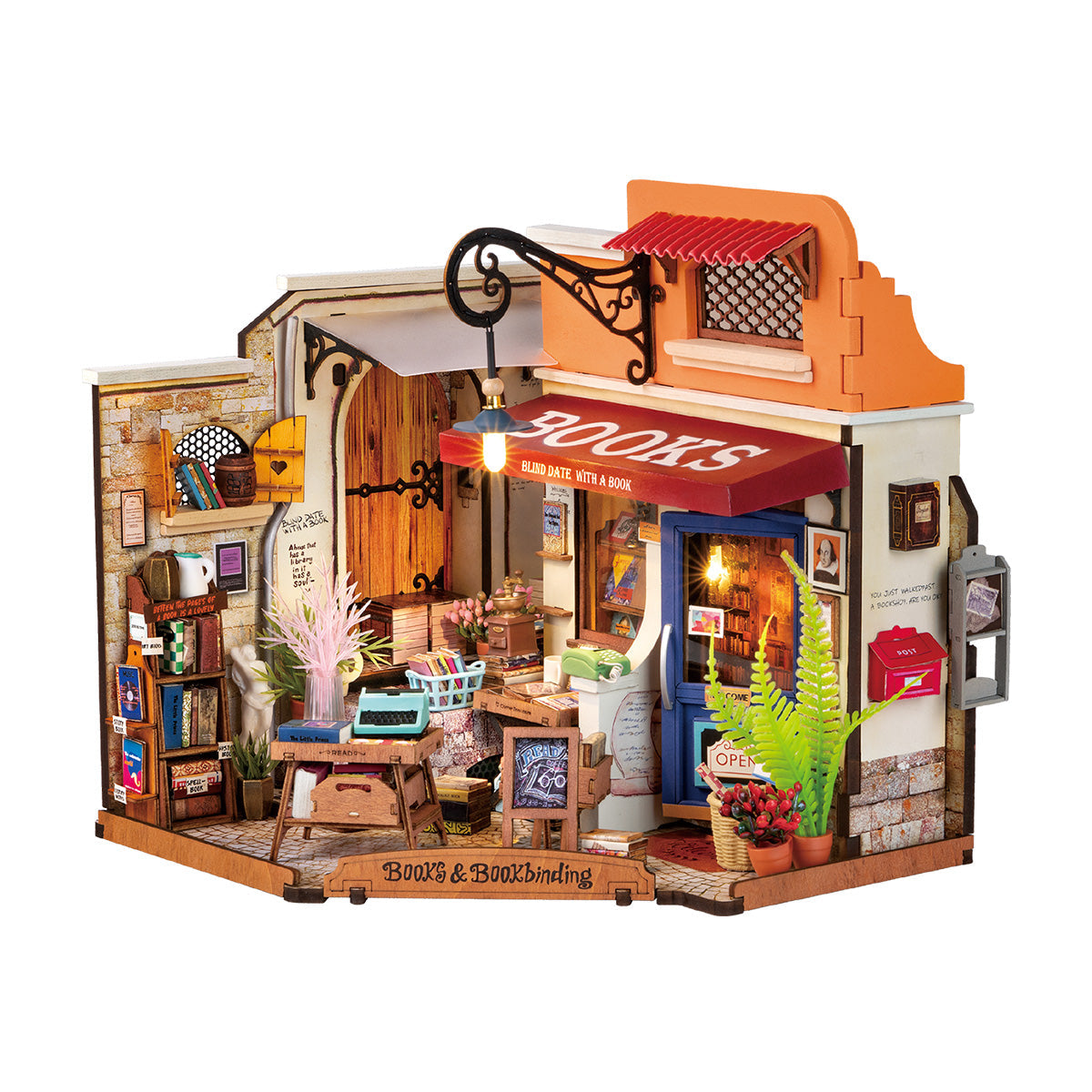 Rolife DIY Miniature House Kit - Corner Bookstore  DG164