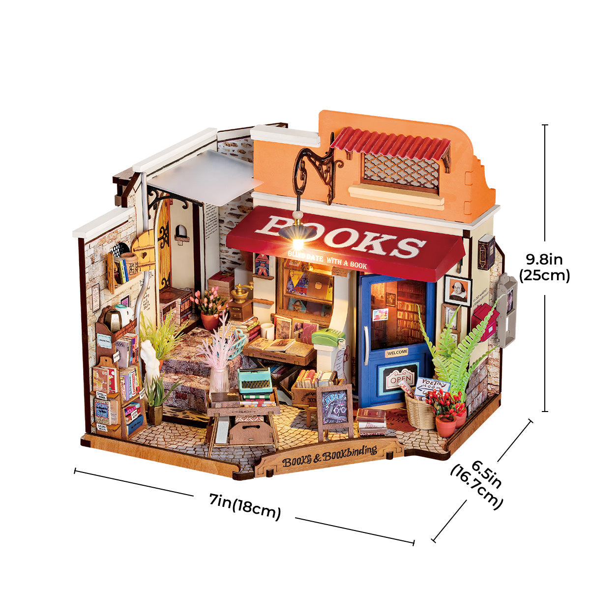 Rolife DIY Miniature House Kit - Corner Bookstore  DG164
