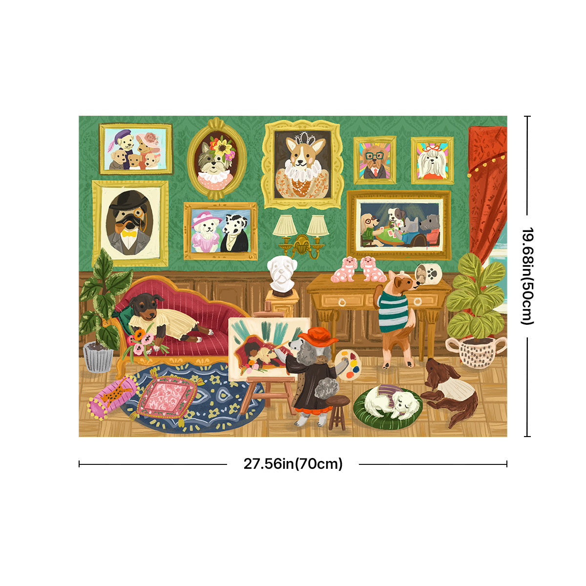 Rolife 1000 Piece Jigsaw Puzzle - Doggie Art Gallery  PT008