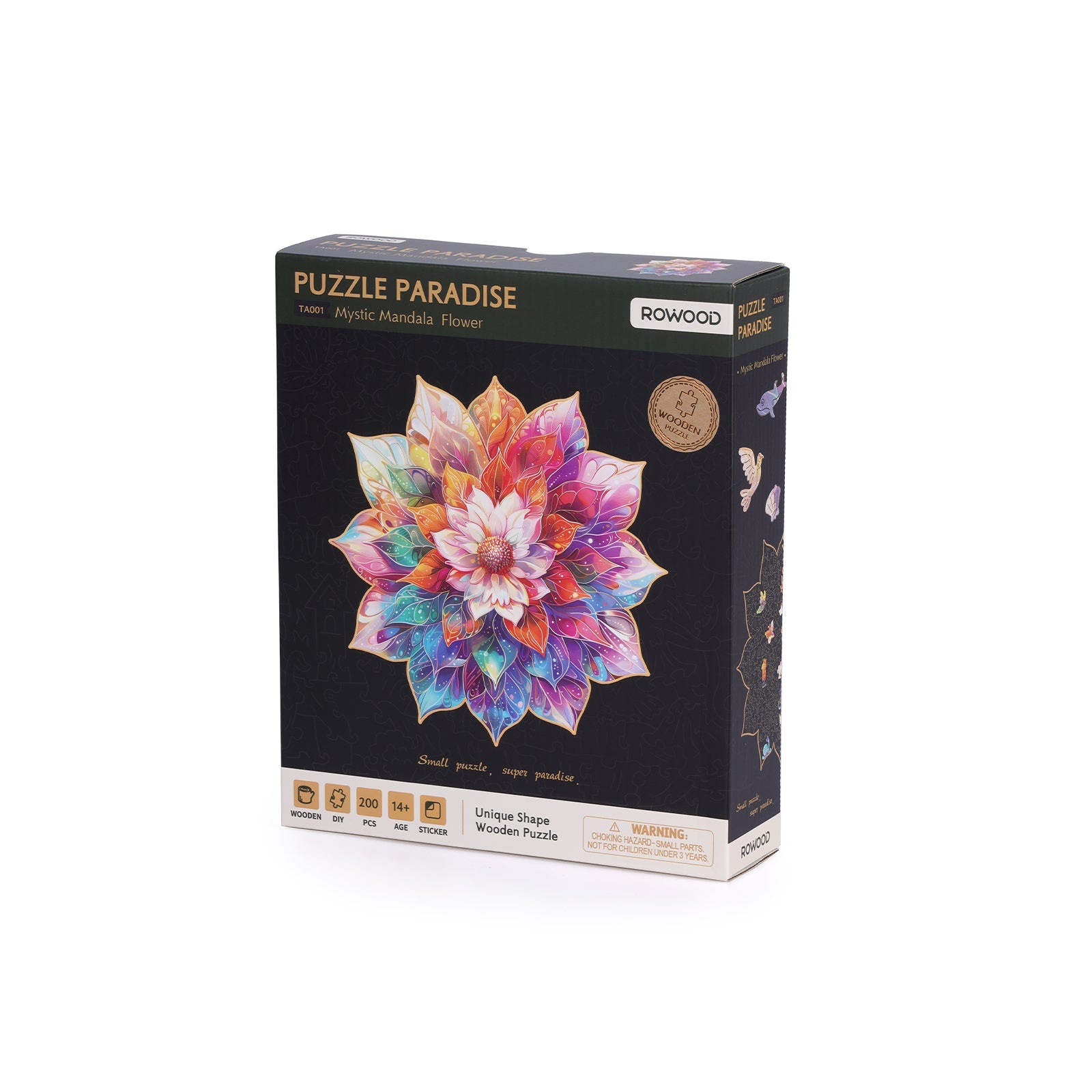 Rowood Wooden Jigsaw Puzzle - Mystic Mandala  Flower