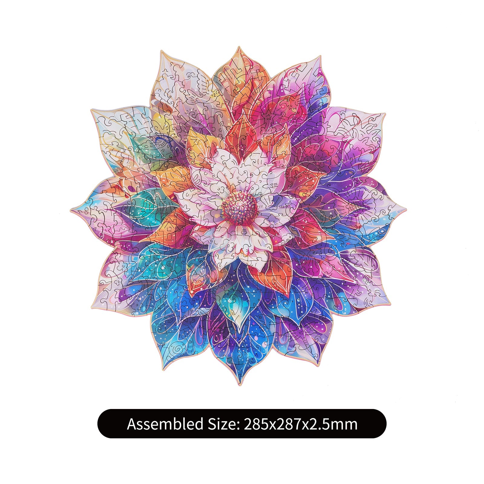 Rowood Wooden Jigsaw Puzzle - Mystic Mandala  Flower