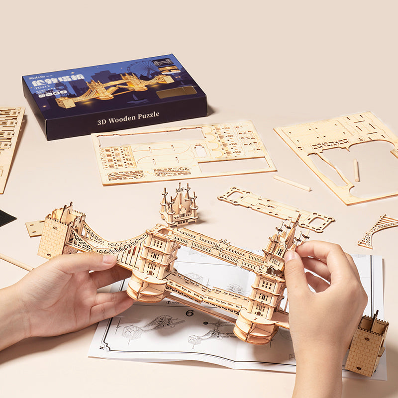 Rolife Modern 3D Wooden Puzzle - Tower Bridge Architecture TG412