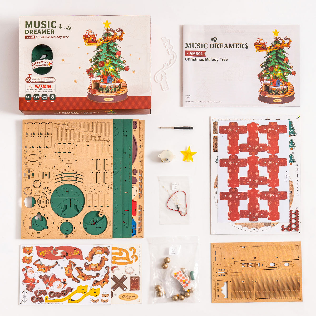 Rolife 3D Wooden Puzzle - Christmas Melody Tree AMS01