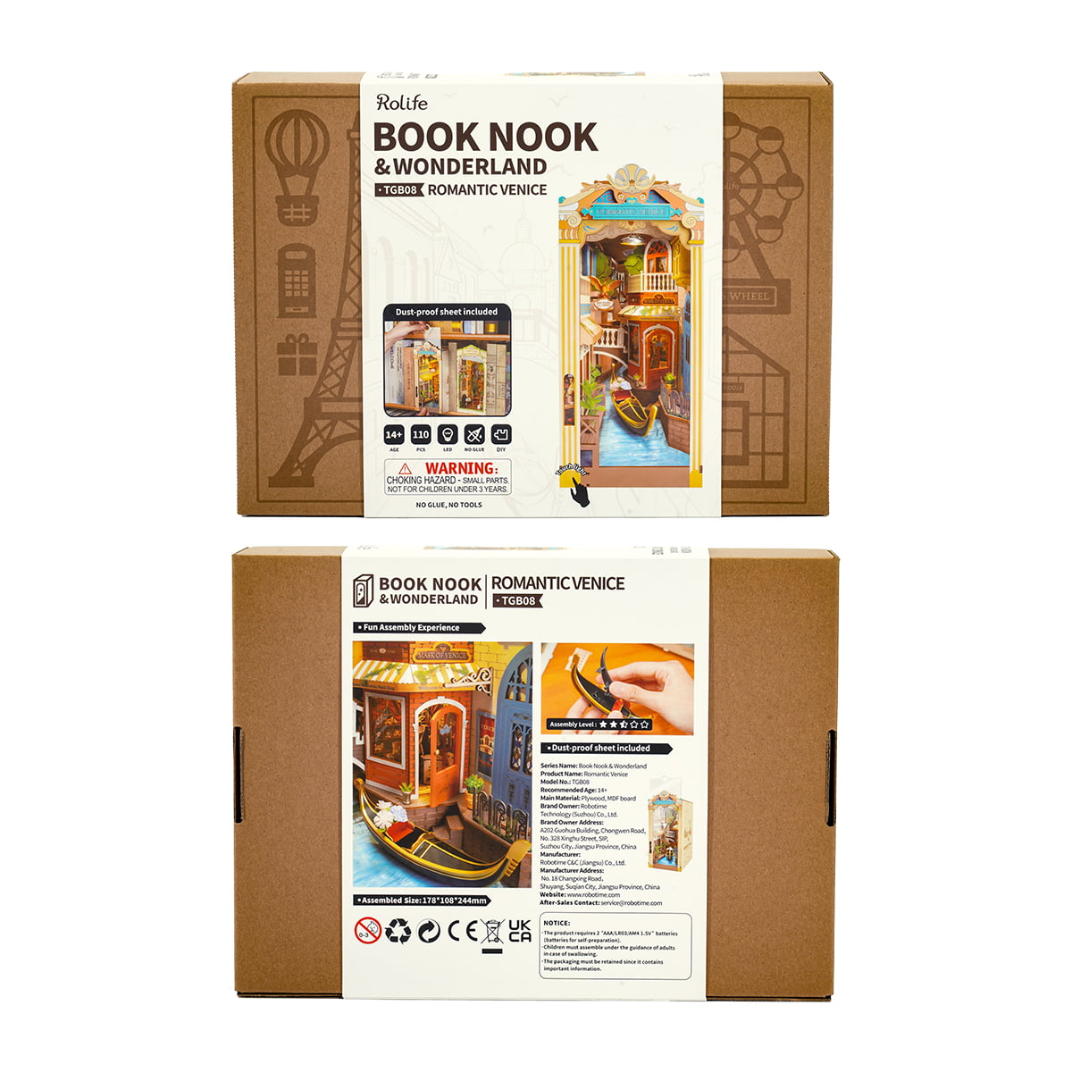 Rolife DIY Book Nook Kit - Romantic Venice TGB08