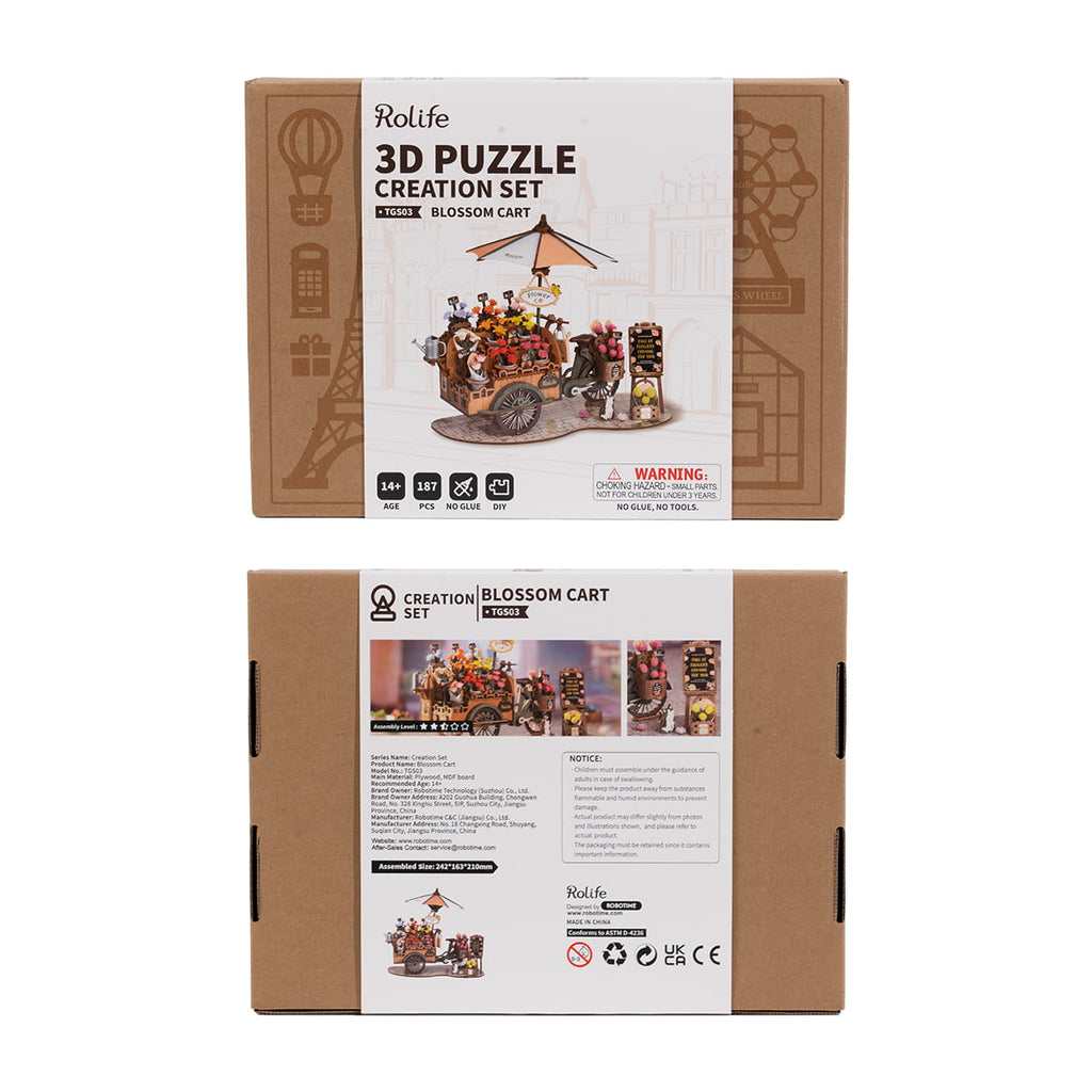 Rolife 3D Wooden Puzzle- Bloosom Cart TGS03