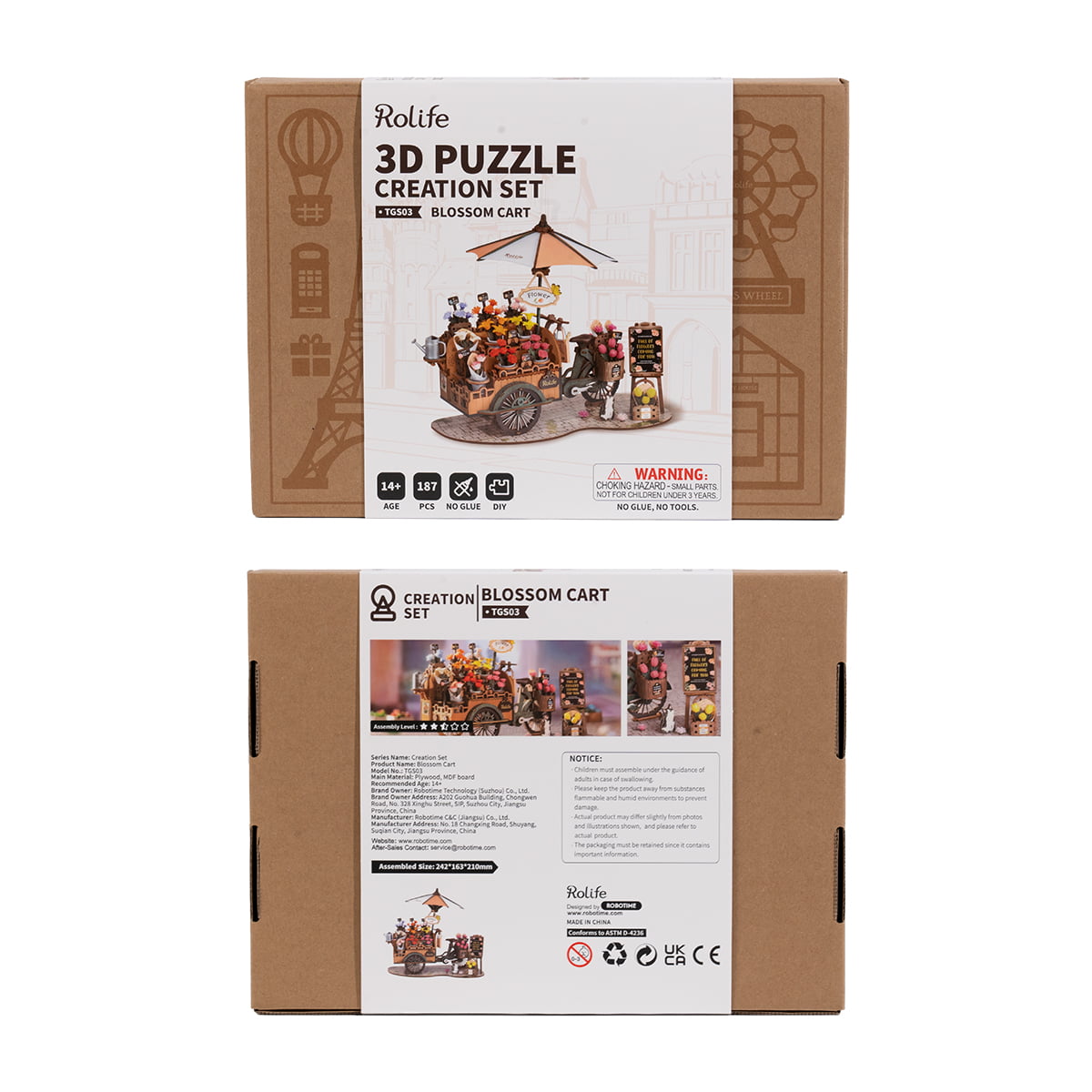 Rolife 3D Wooden Puzzle- Bloosom Cart TGS03