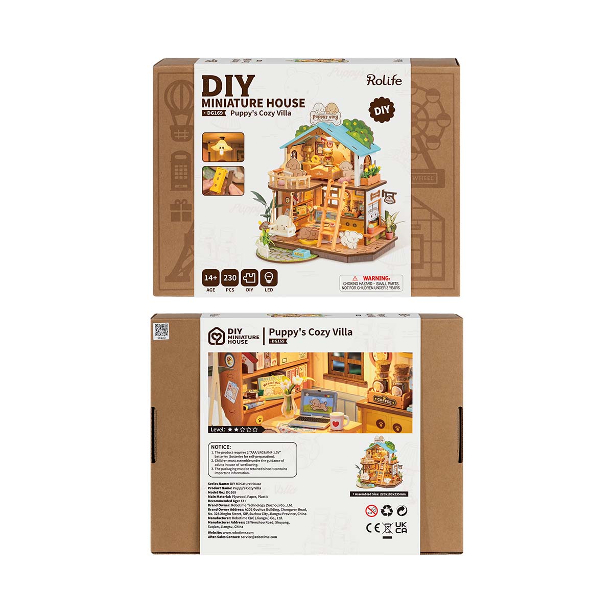 Rolife DIY Miniature House - Puppy's Cozy Villa DG169
