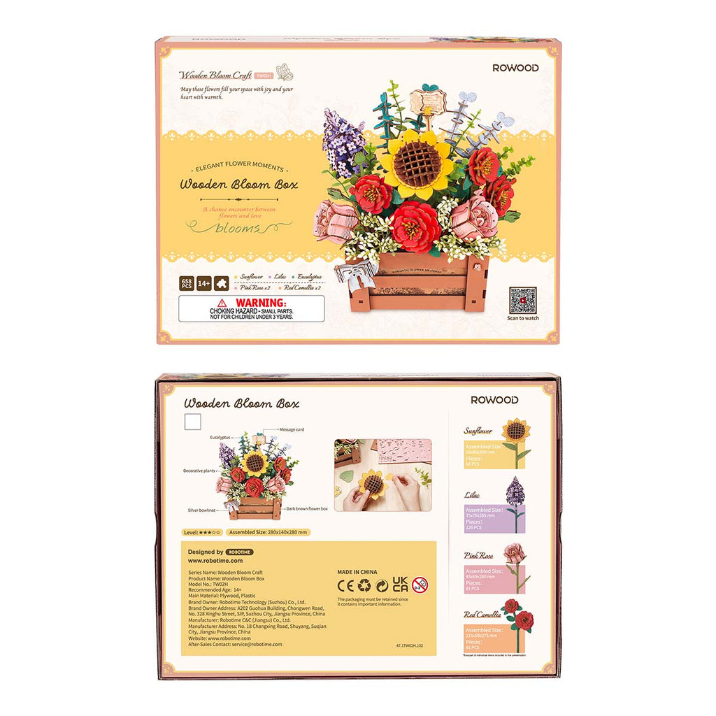 Rowood DIY 3D Puzzle - Wooden Bloom Box  TW02H
