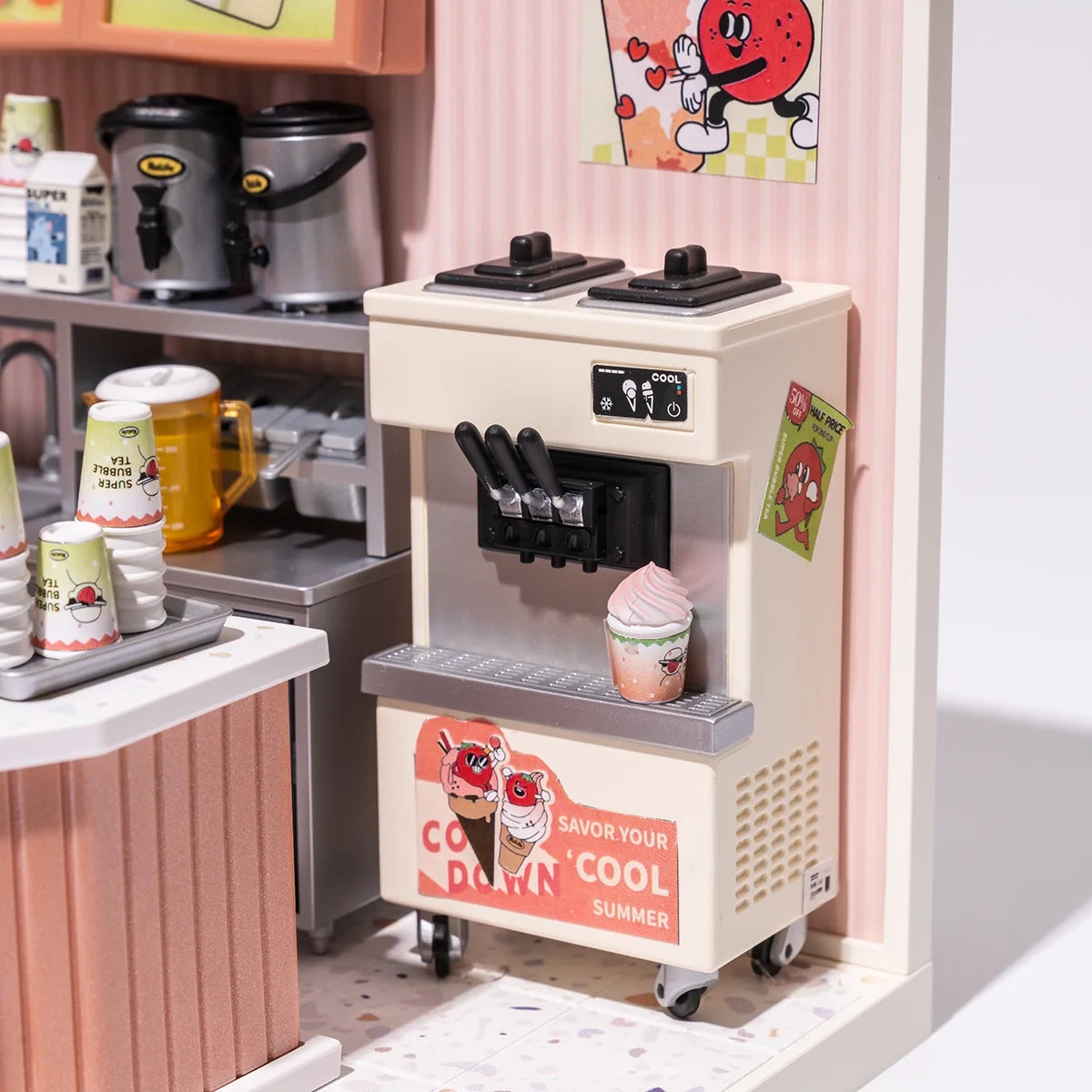 Rolife Double Joy Bubble Tea Super Creator Miniature House DW006