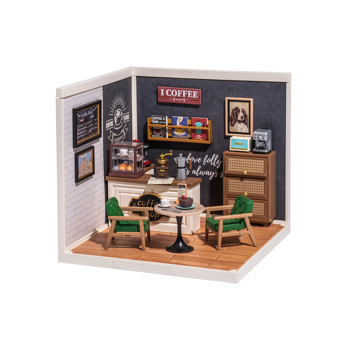 Rolife Daily Inspiration Cafe Super Creator Miniature House DW001B