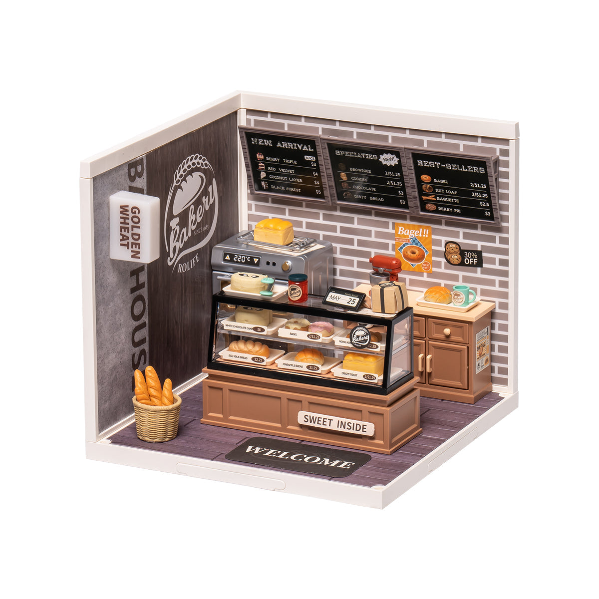 Rolife Golden Wheat Bakery Super Creator Miniature House DW005B