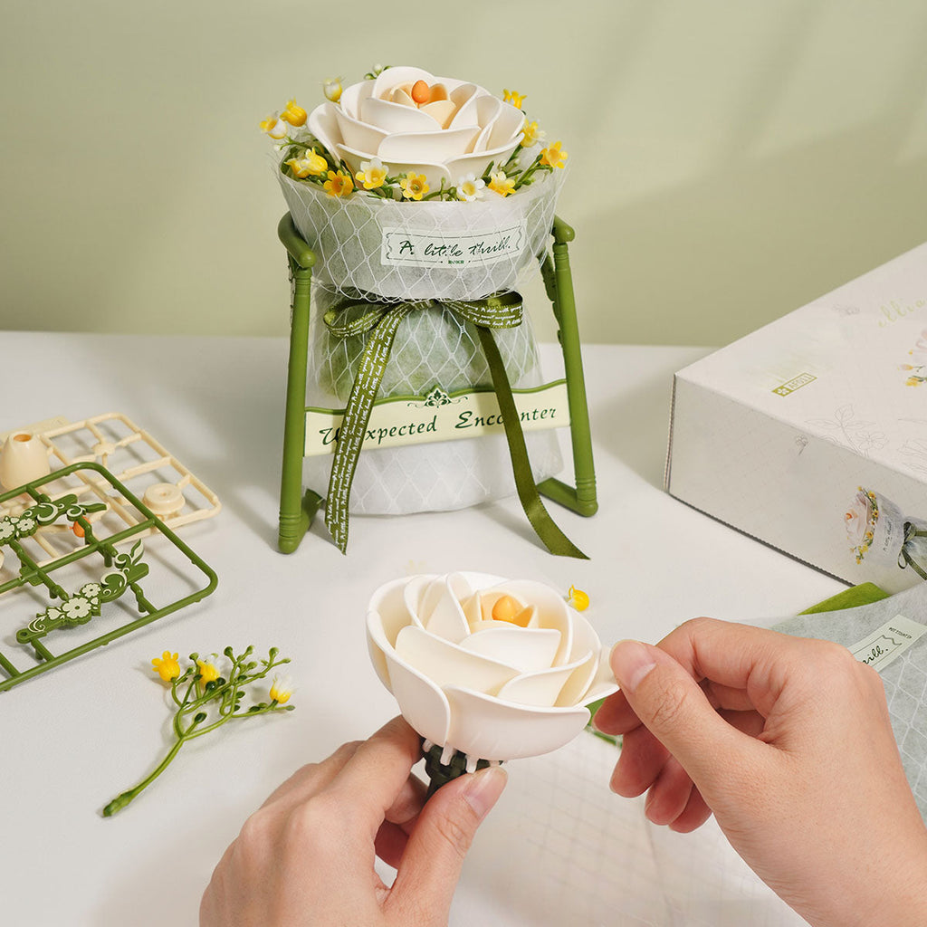 ROKR DIY 3D Puzzle Model - White Camellia  AF011