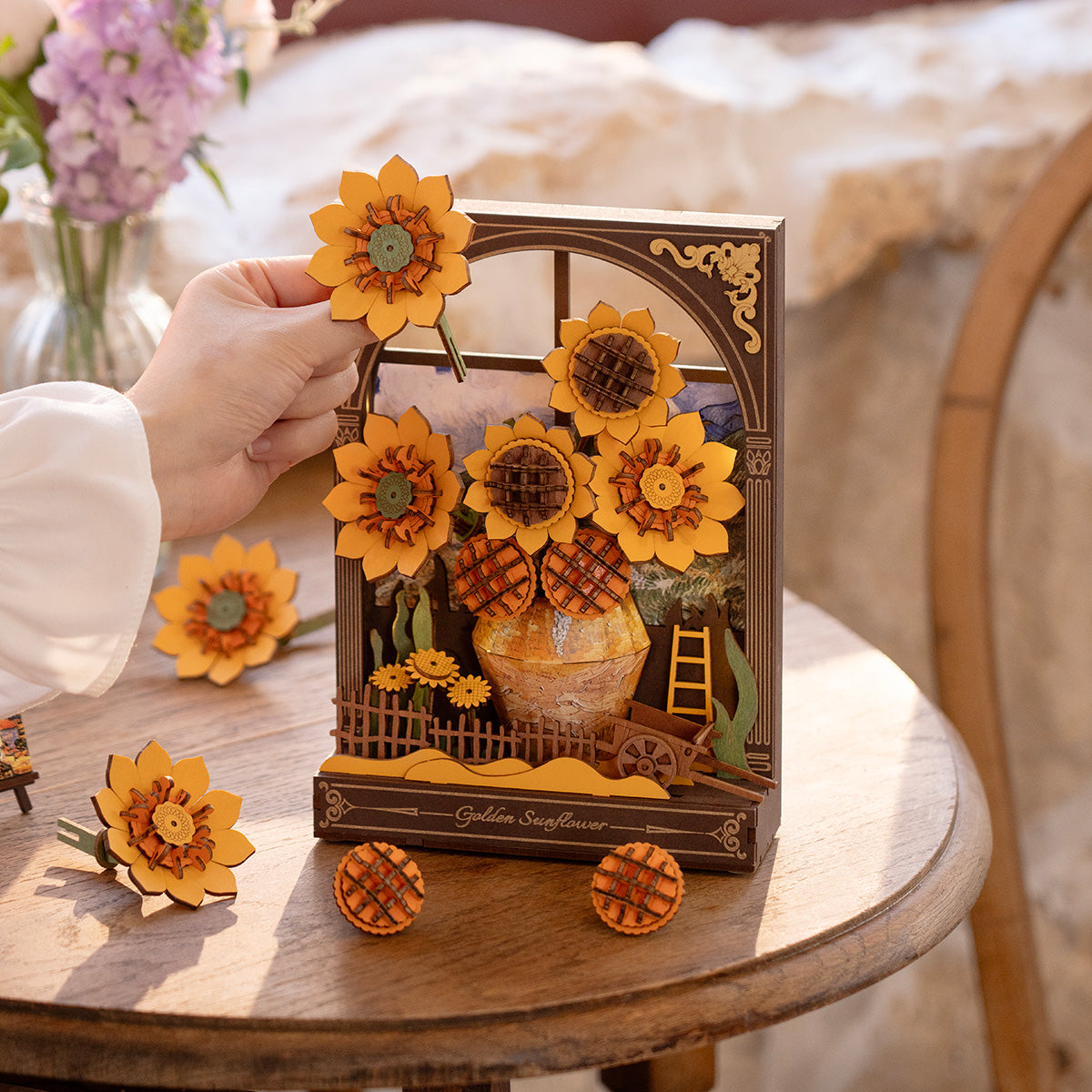 Rowood 3D Wooden Puzzle - Golden Sunflower TH002