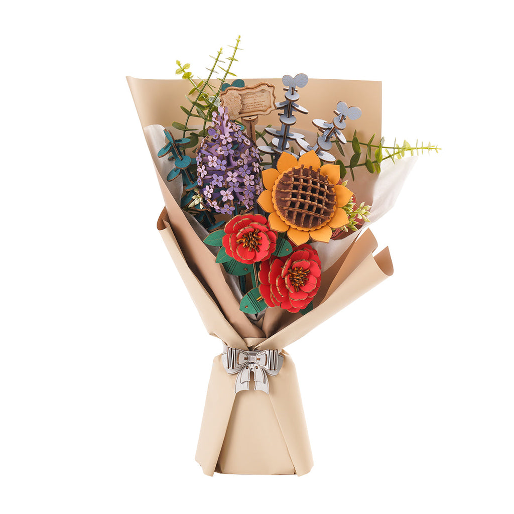 Rowood 3D Wooden Puzzle - Wooden Flower Bouquet TW01H