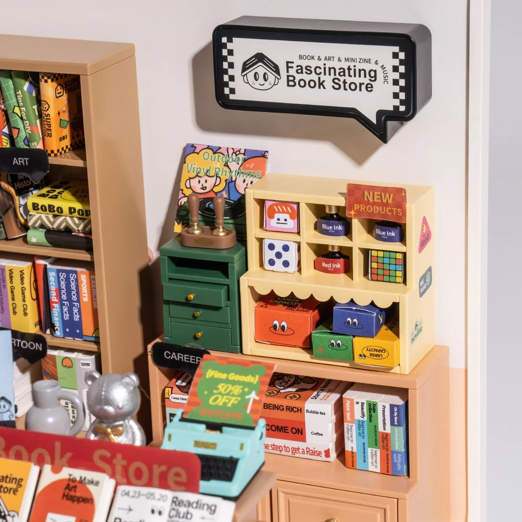 Rolife Fascinating Book Store Super Creator Miniature House DW004