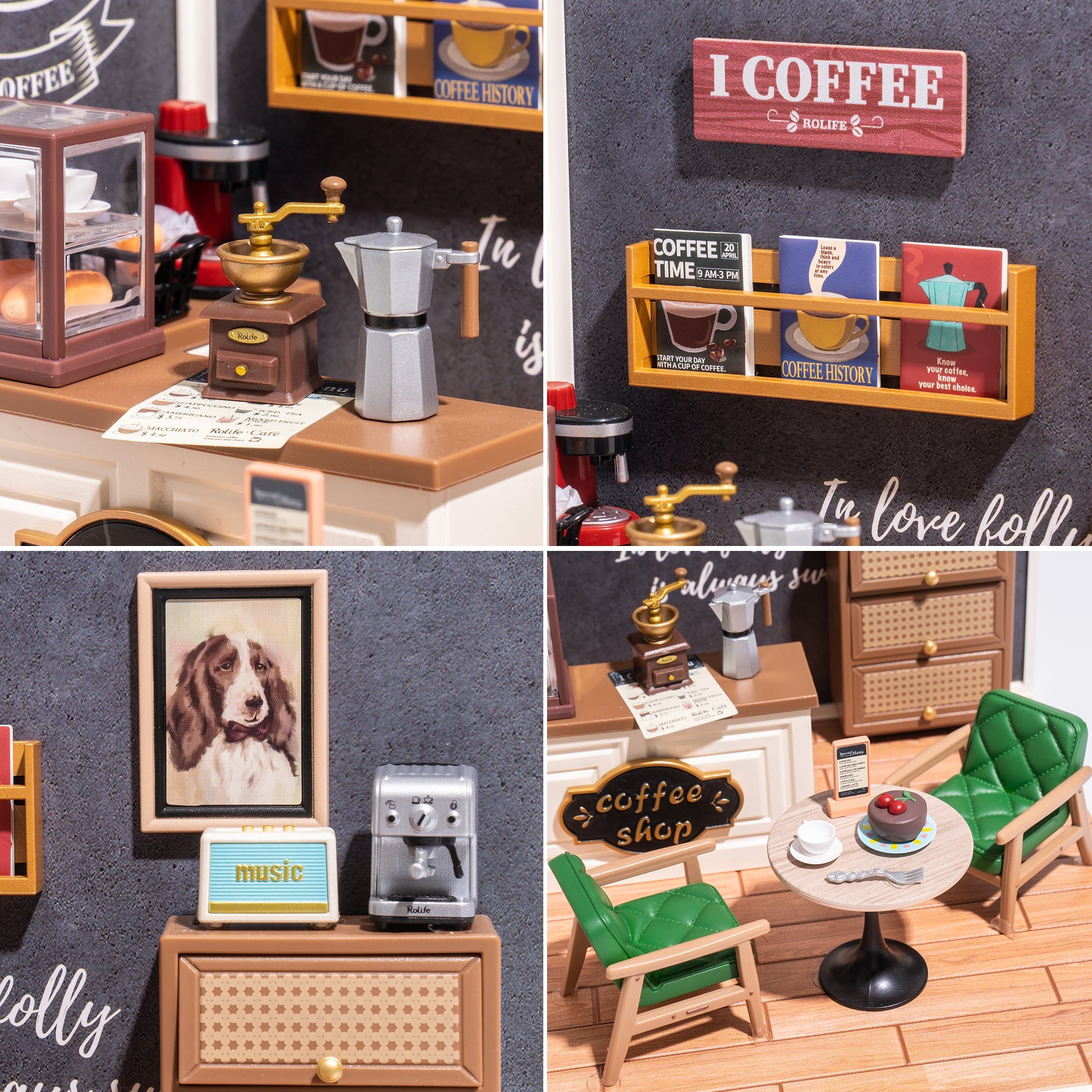 Rolife Daily Inspiration Cafe Super Creator Miniature House DW001B