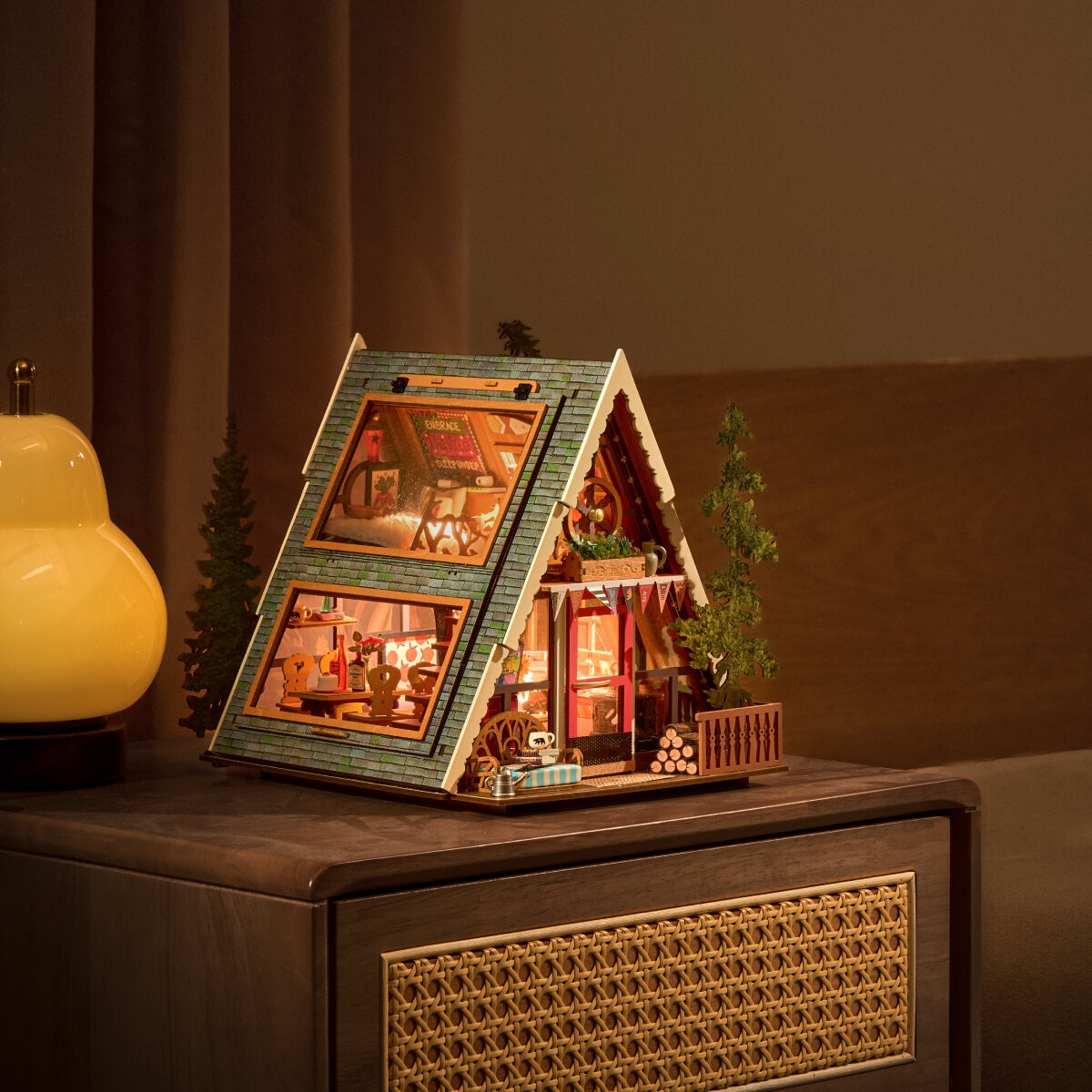 Rolife DIY Miniature House - A-Frame Cabin  DG181