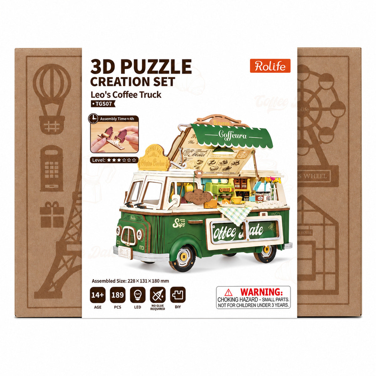 Rolife 3D Wooden Puzzle - Leo's Coffee Truck TGS07