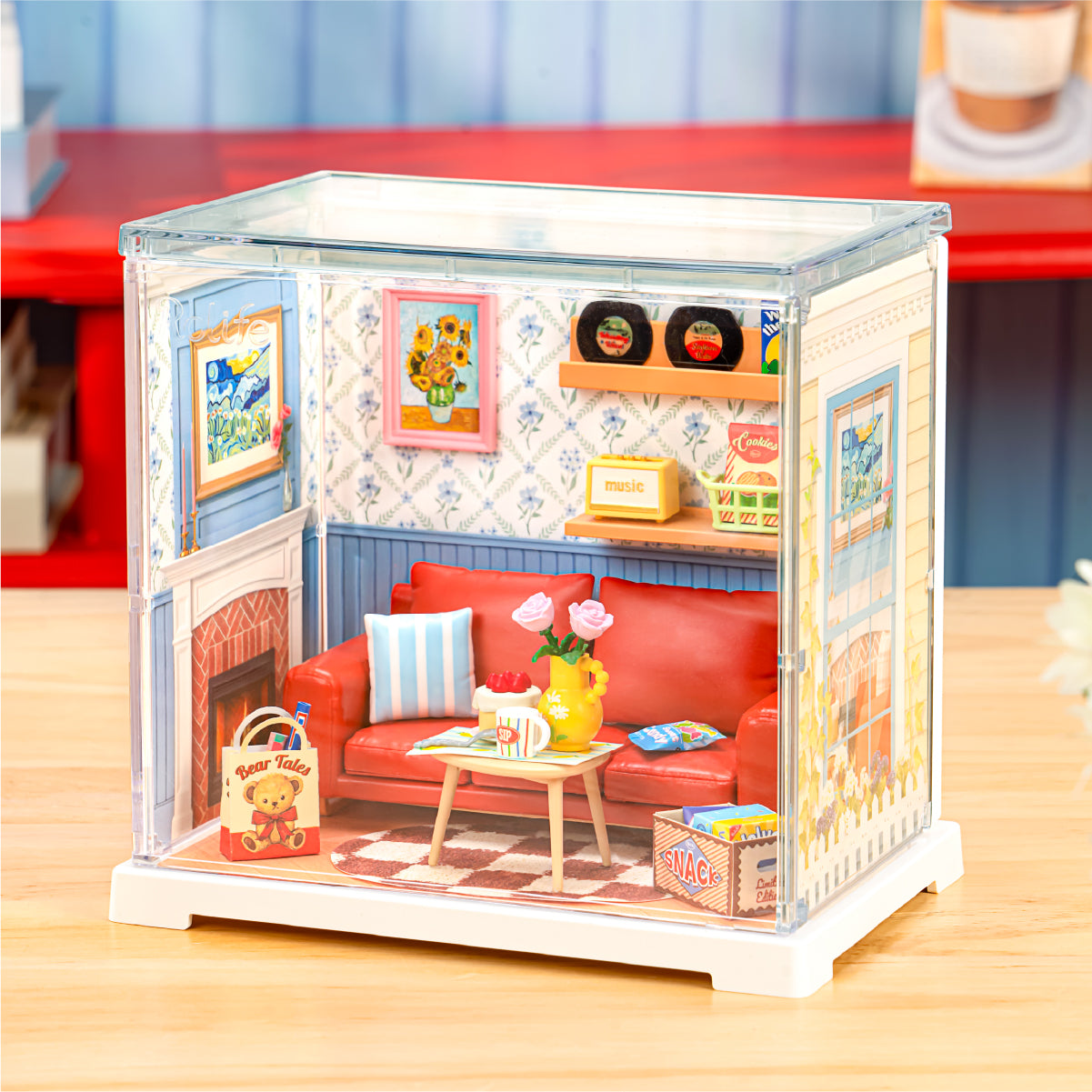 Rolife Country Blue Lounge Mini Super Creator DIY Miniature House DWS05B