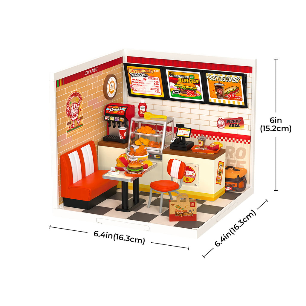 Rolife Yum Yum Burgers Super Creator Miniature House DW010