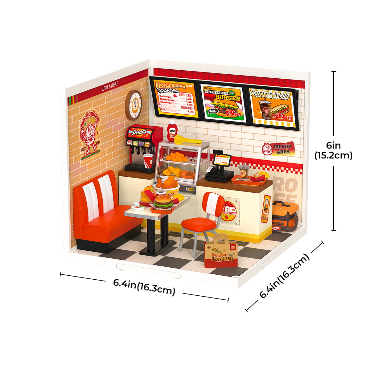 Rolife Yum Yum Burgers Super Creator Miniature House DW010