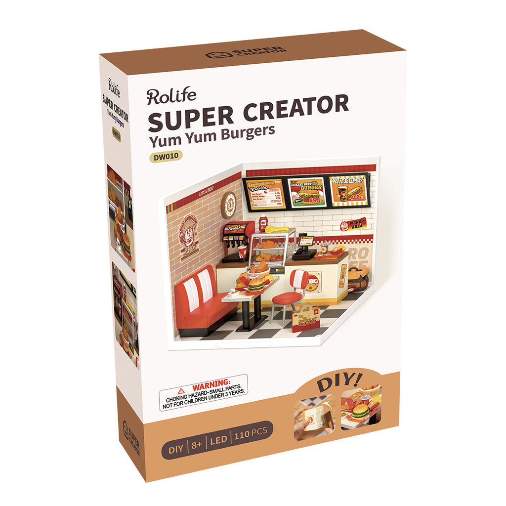 Rolife Yum Yum Burgers Super Creator Miniature House DW010