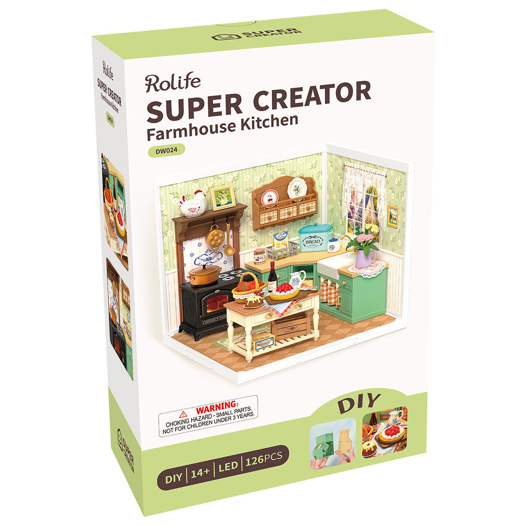 Rolife Farmhouse Kitchen Super Creator Miniature House DW024
