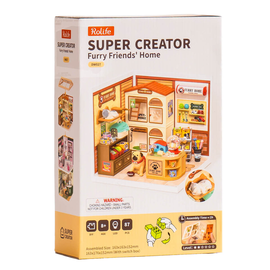Rolife Furry Friends' Home Super Creator Miniature House DW027