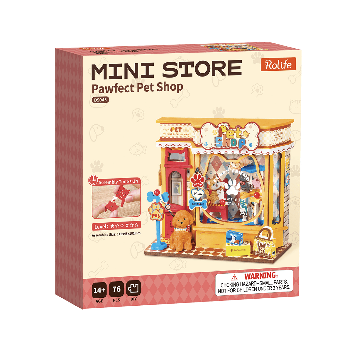 Rolife DIY Miniature House - Pawfect Pet Shop DS045