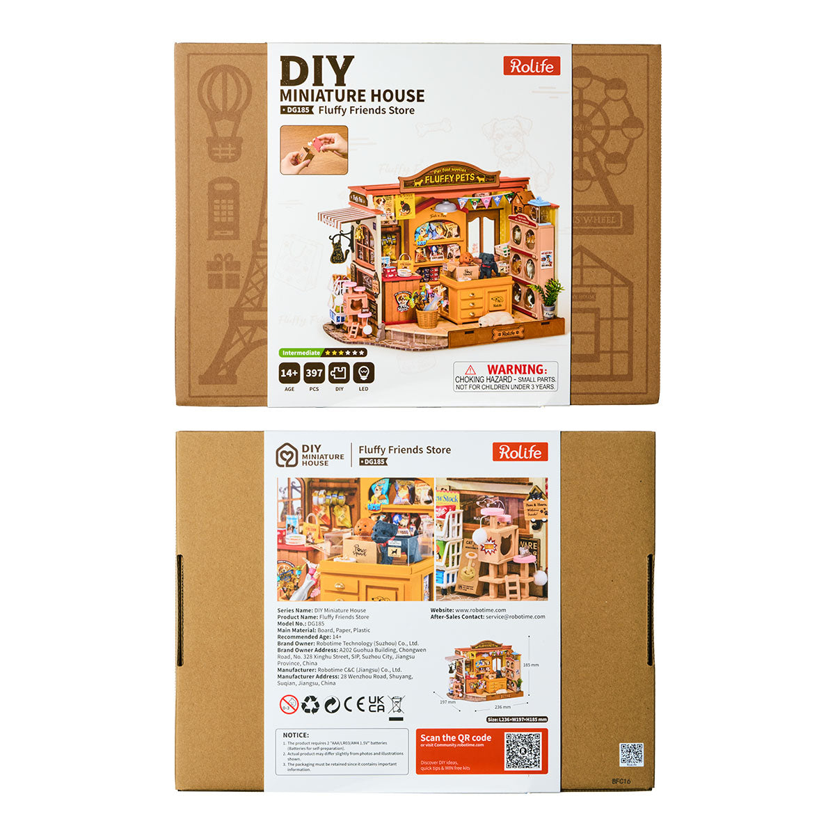Rolife DIY Miniature House - Fluffy Friends Store DG185