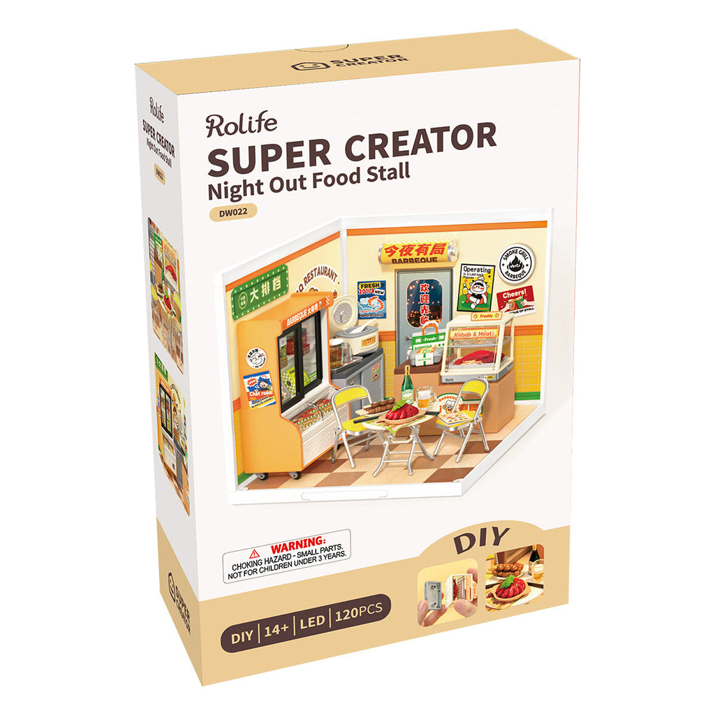 Rolife Night Out Food Stall Super Creator Miniature House DW022