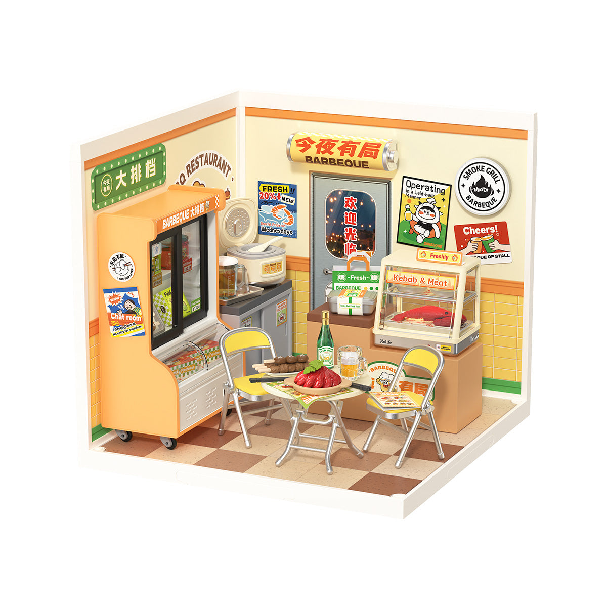 Rolife Night Out Food Stall Super Creator Miniature House DW022