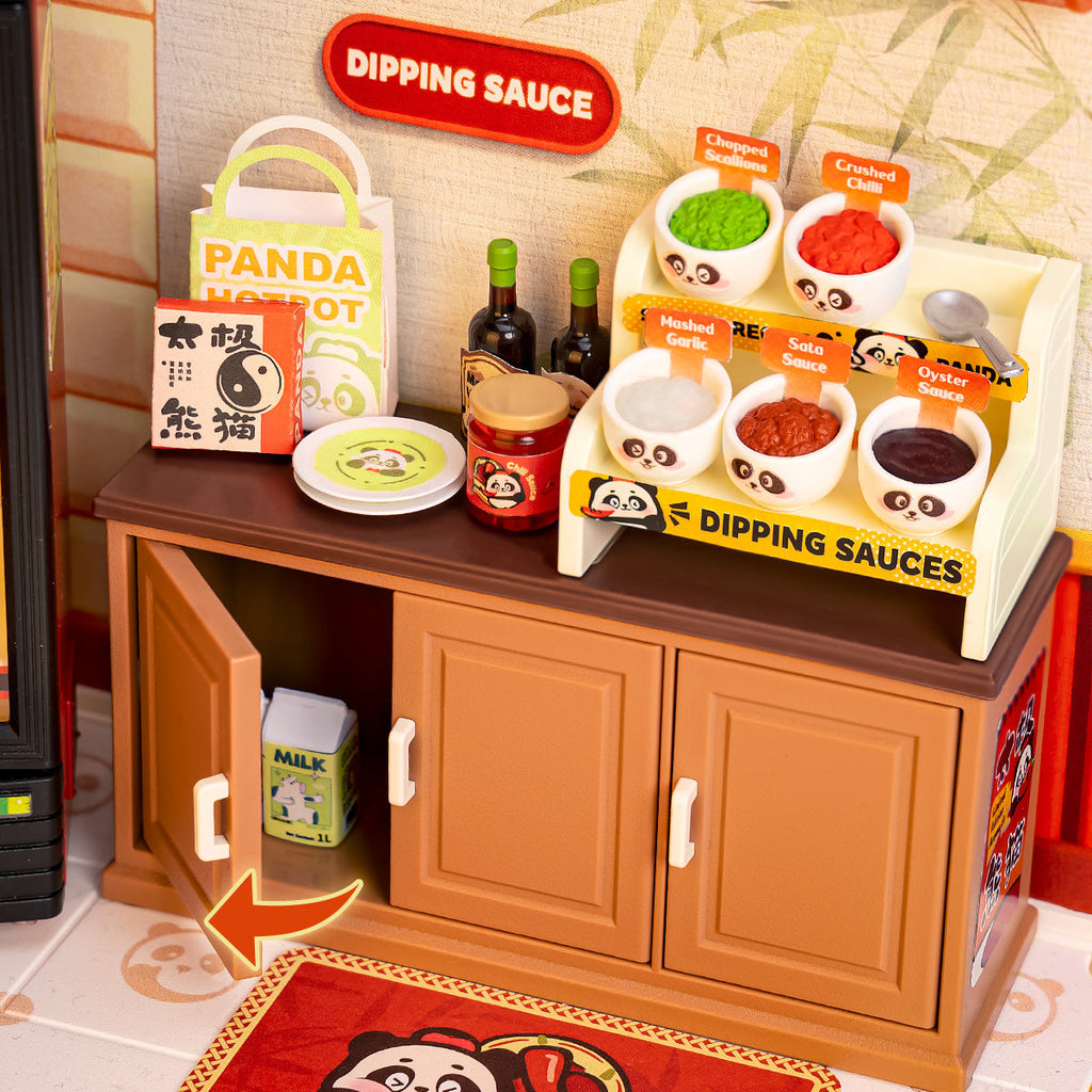 Rolife Panda Hot Pot Super Creator Miniature House DW020