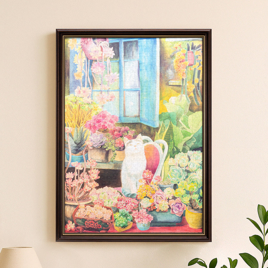 Rowood 1000 Piece Jigsaw Puzzle-Cat's Plant Yard  PT012