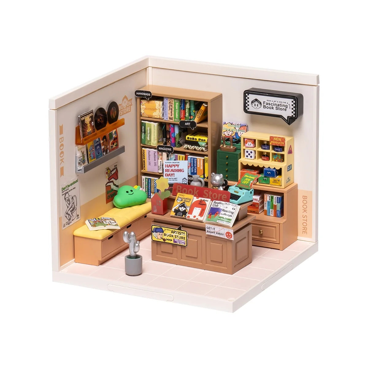 Rolife Fascinating Book Store Super Creator Miniature House DW004
