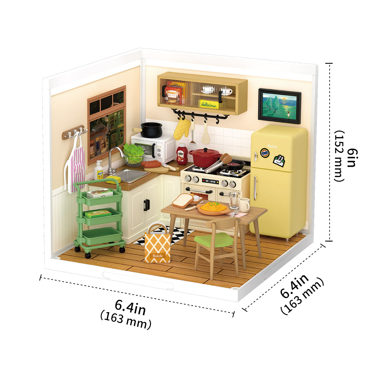 Rolife Happy Meals Kitchen  Super Creator Miniature House DW008