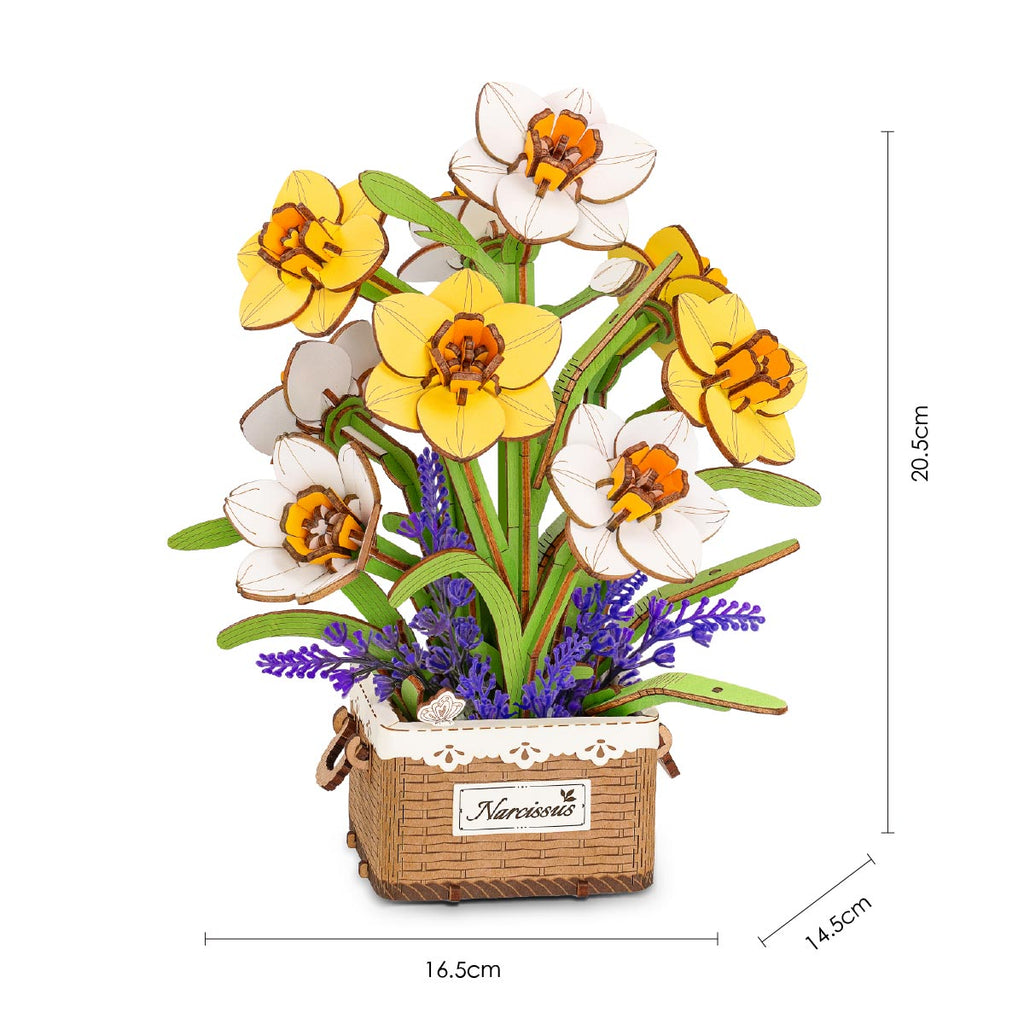 Rowood DIY Wooden Flower Bouquet Kit - Narcissus TF002