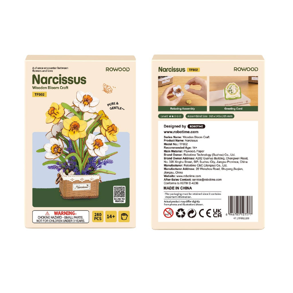 Rowood DIY Wooden Flower Bouquet Kit - Narcissus TF002