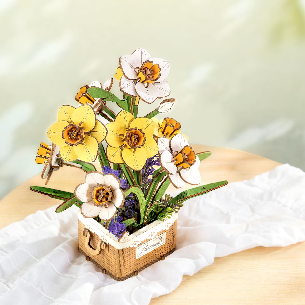 Rowood DIY Wooden Flower Bouquet Kit - Narcissus TF002