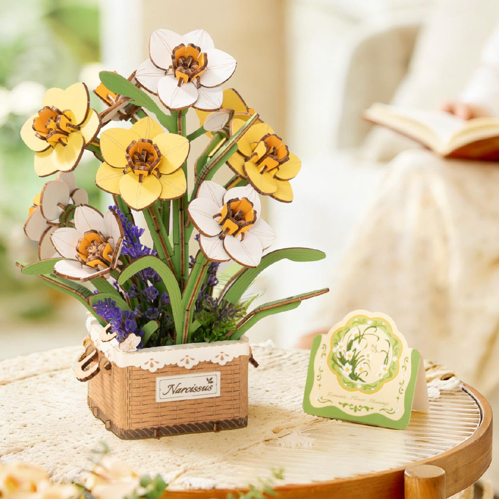 Rowood DIY Wooden Flower Bouquet Kit - Narcissus TF002